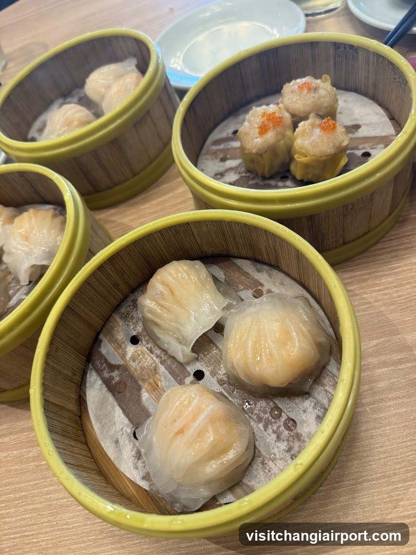 Dim Sum Dishes in Bamboo Steamers