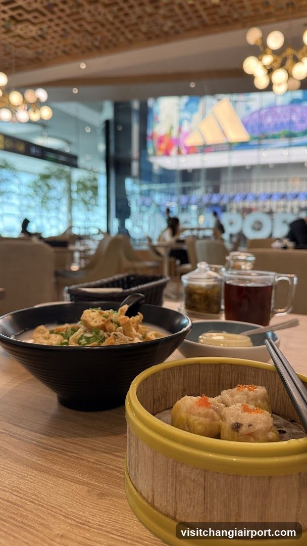 Dining Table with Dim Sum and Soup