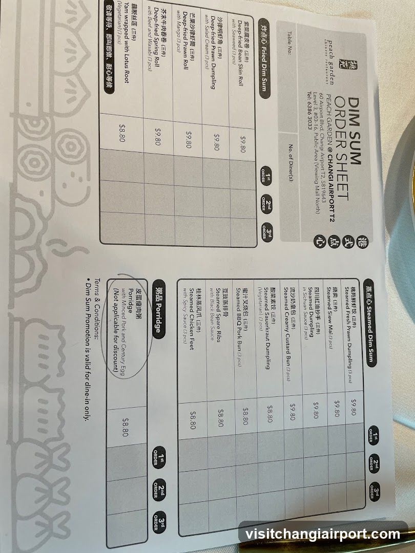 Dim Sum Order Sheet