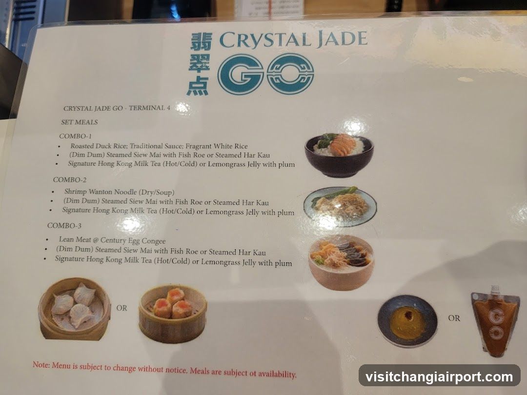 Crystal Jade GO Menu