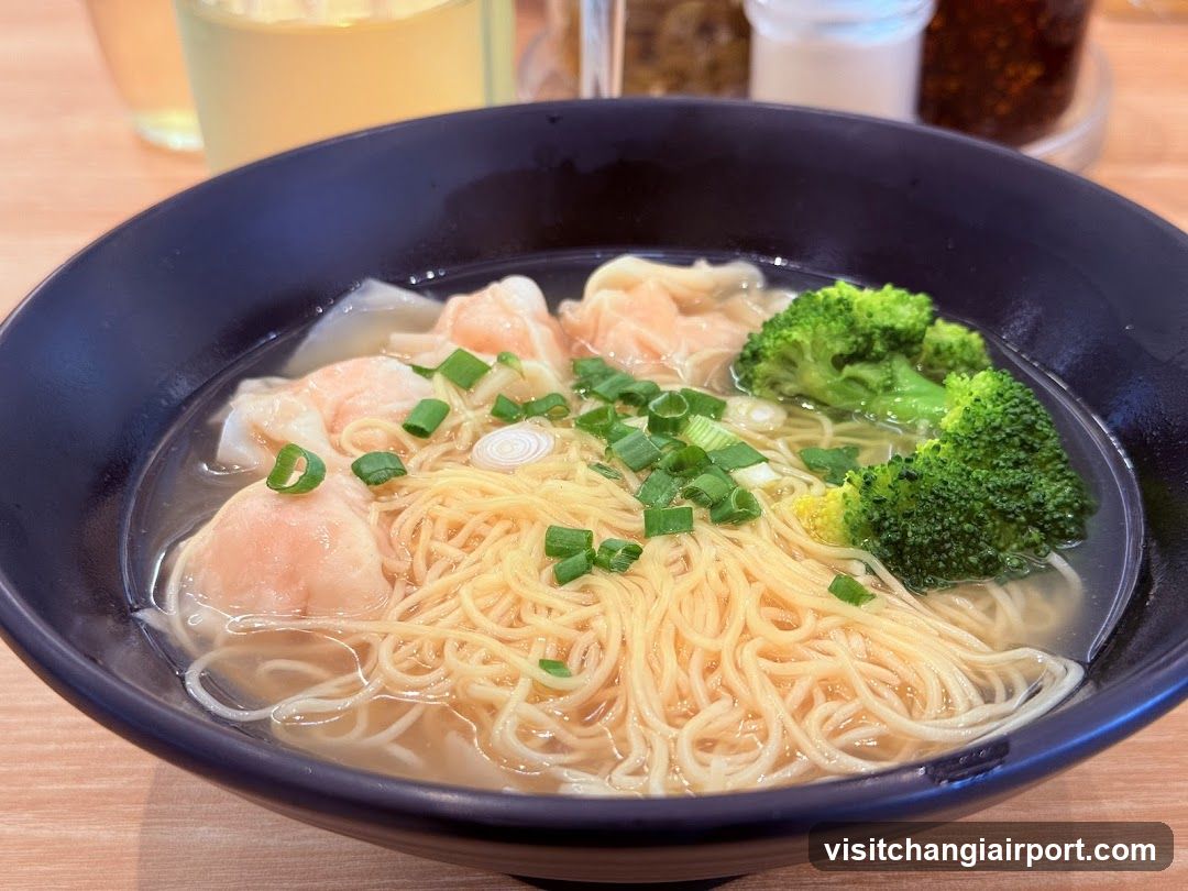 Wonton Noodle Soup with Broccoli