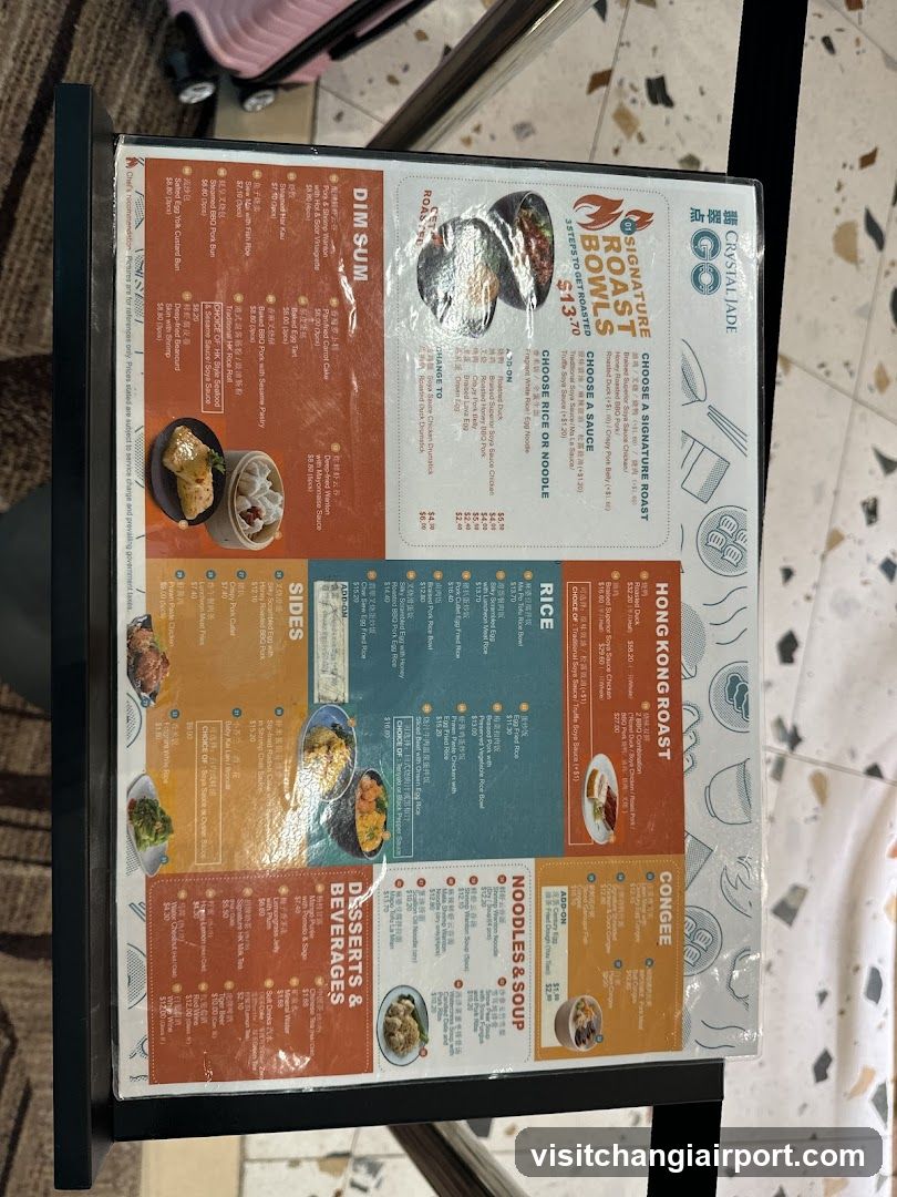 Crystal Jade Menu