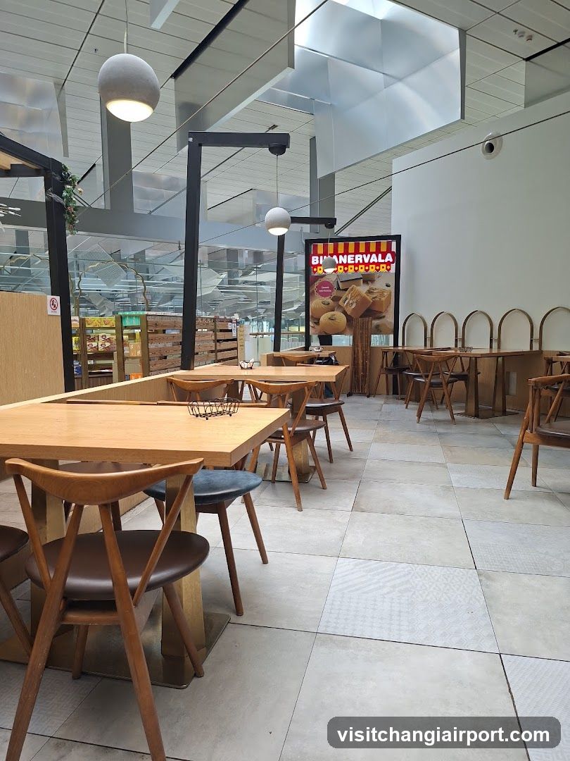 Restaurant Interior with Signage
