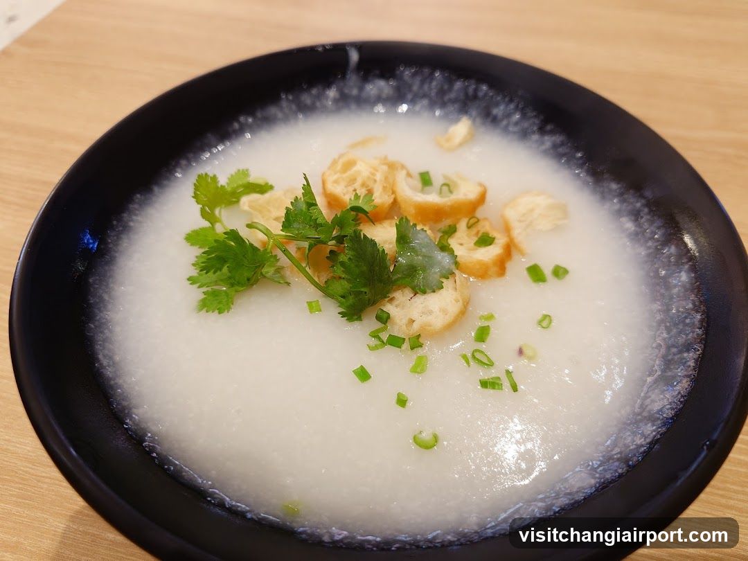 Congee with Fried Dough and Cilantro