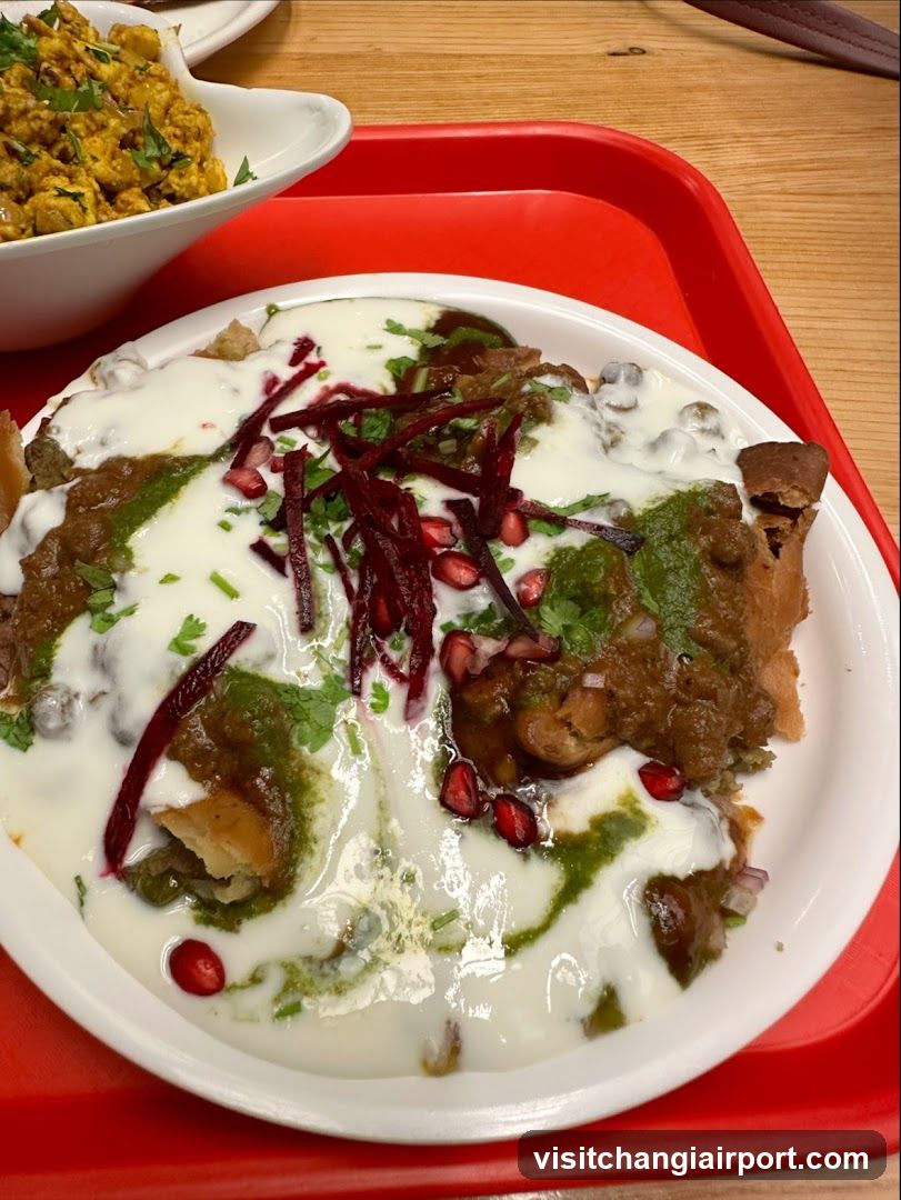 Indian Meal with Yogurt and Garnish