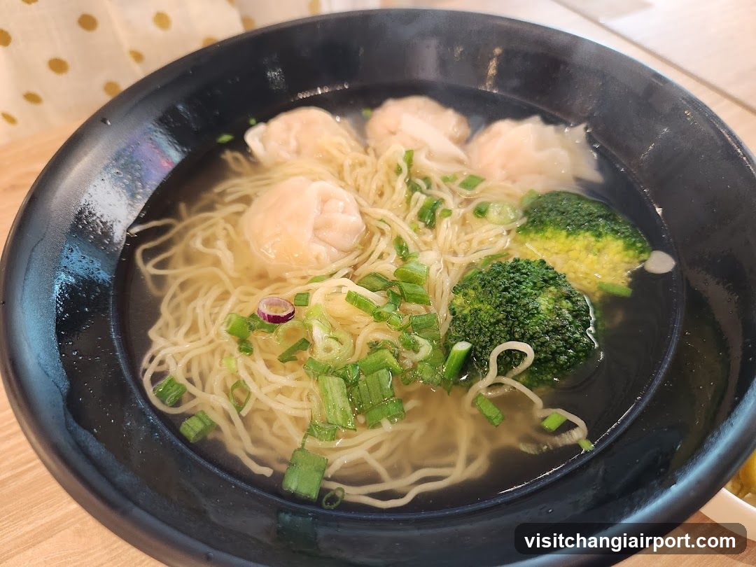 Wonton Noodle Soup with Broccoli