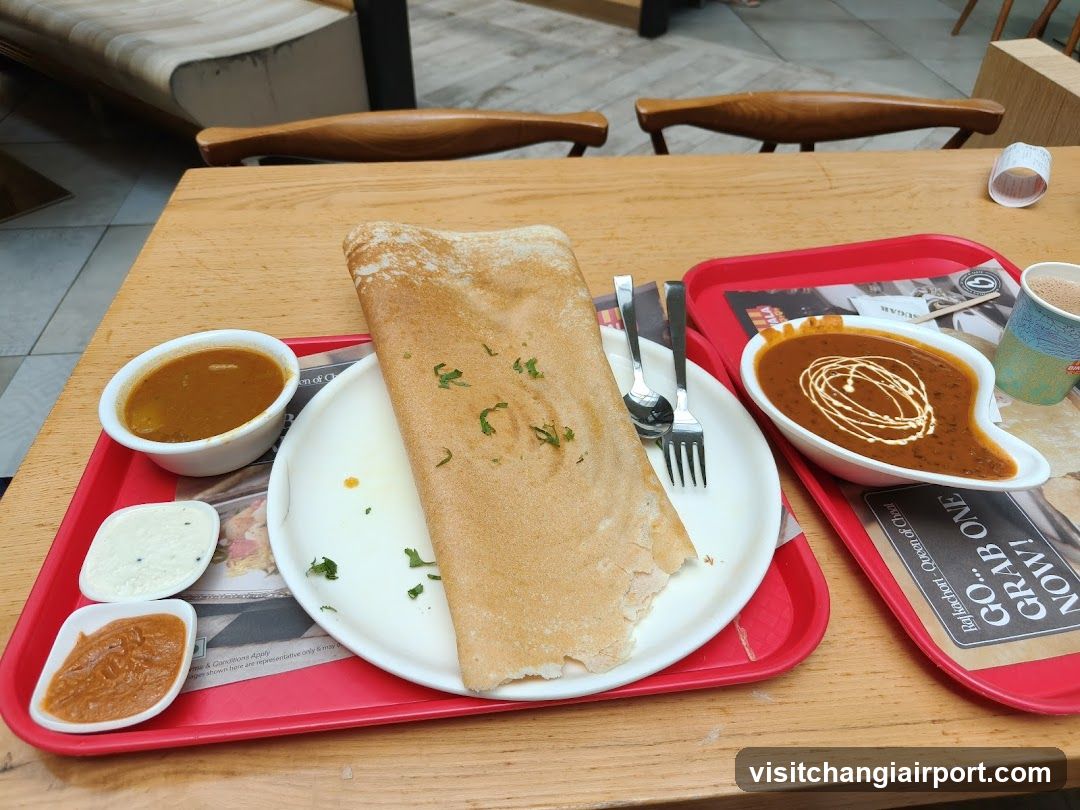 Dosa Meal with Side Dishes