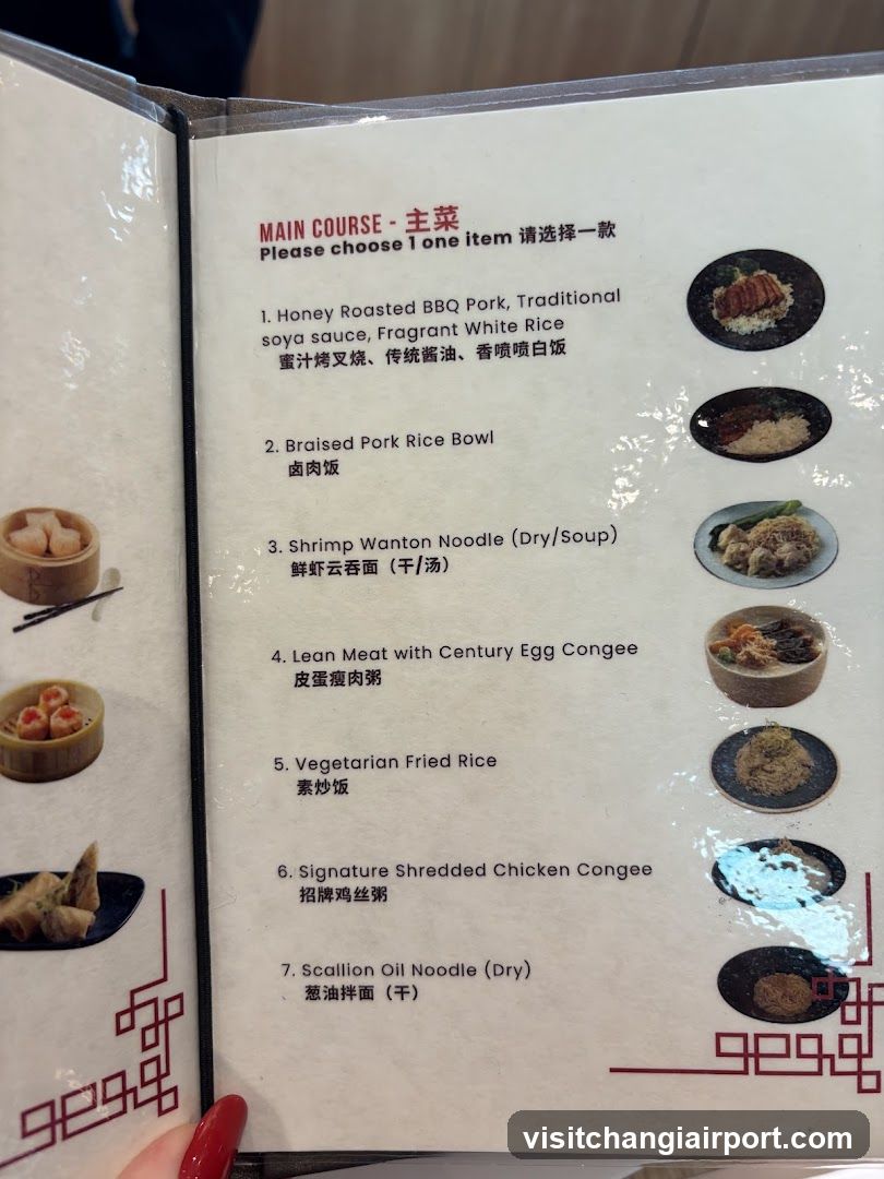 Main Course Menu