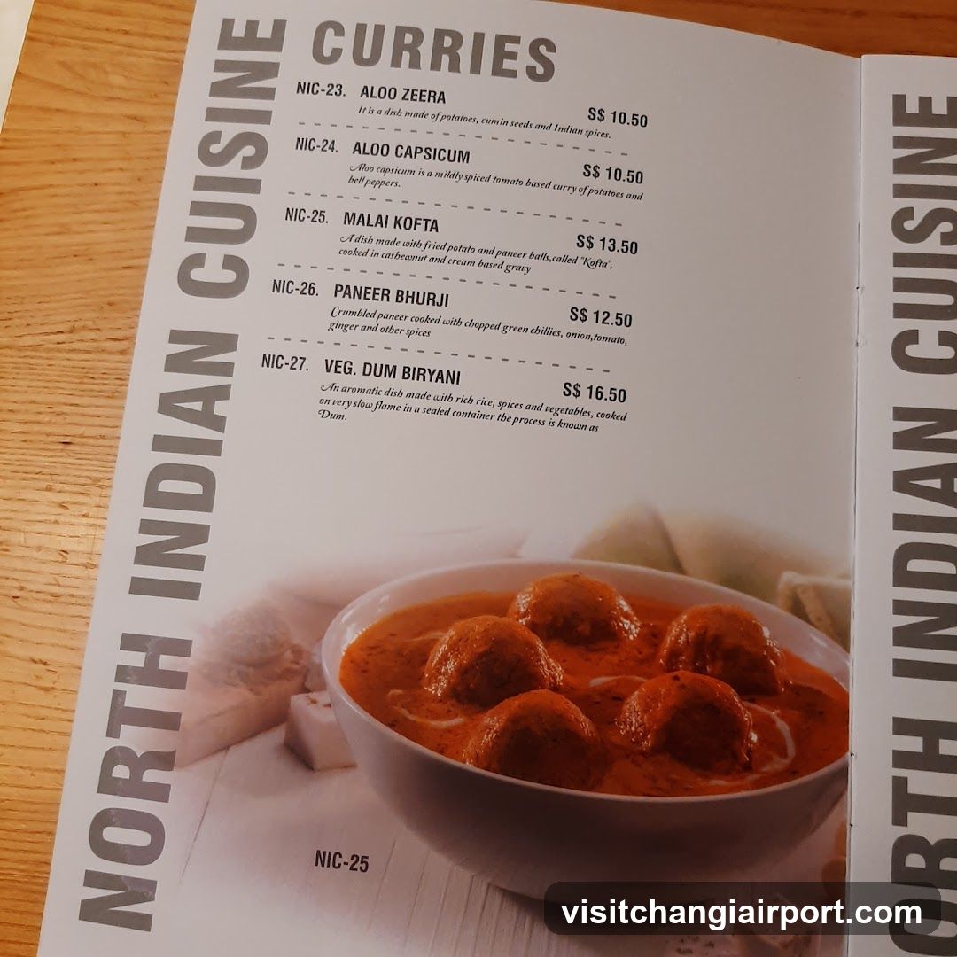 North Indian Cuisine Menu Page