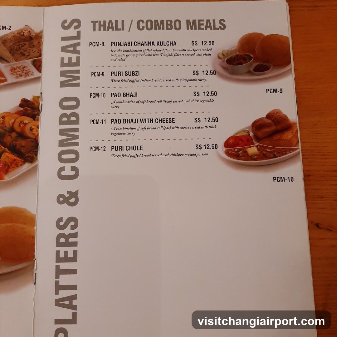 Thali / Combo Meals Menu Page