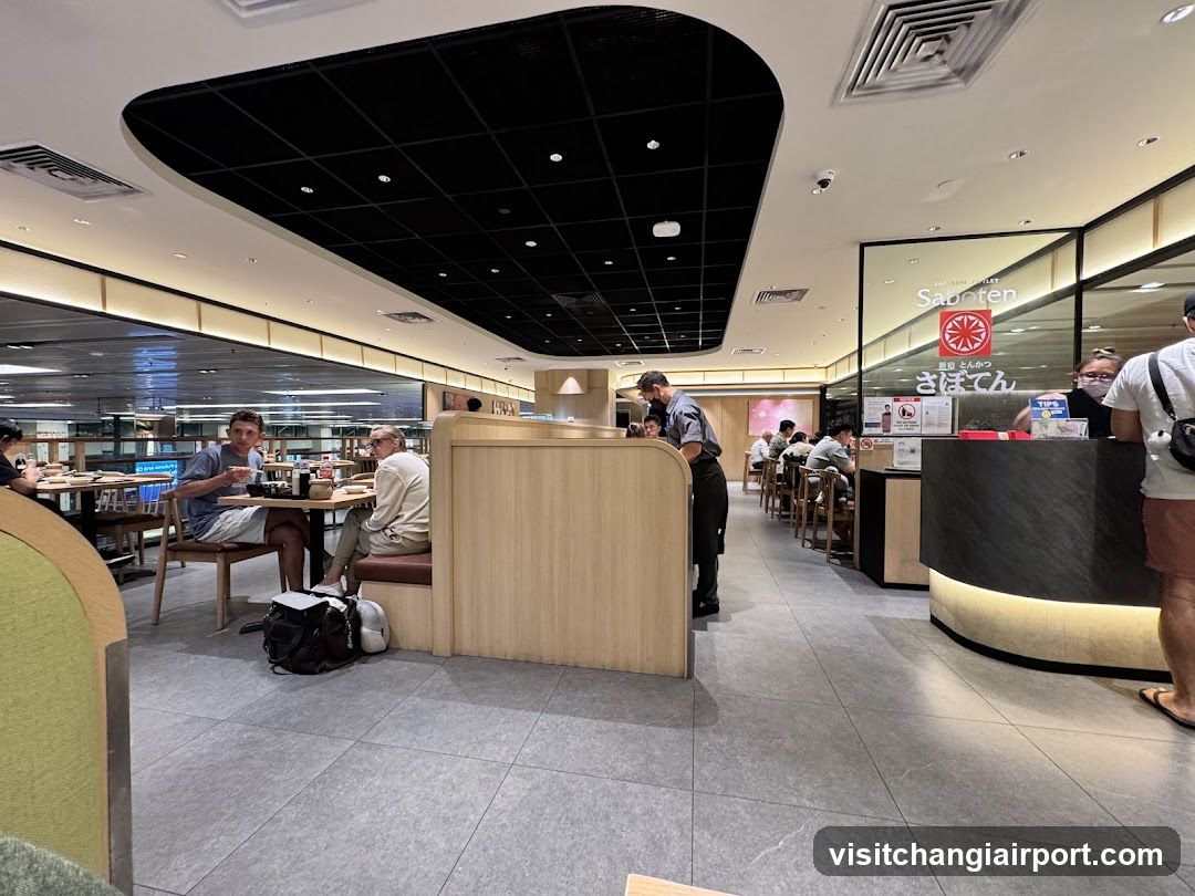 Restaurant Interior with Customers and Staff