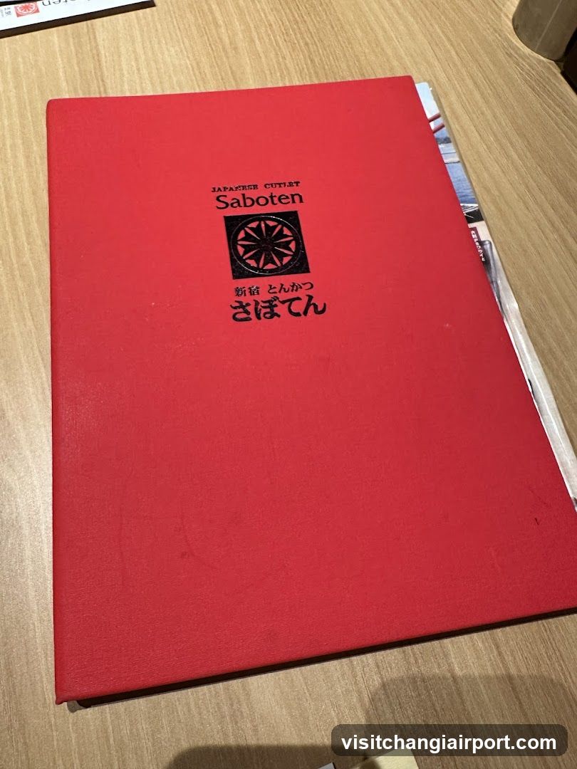 Red Menu Book Cover
