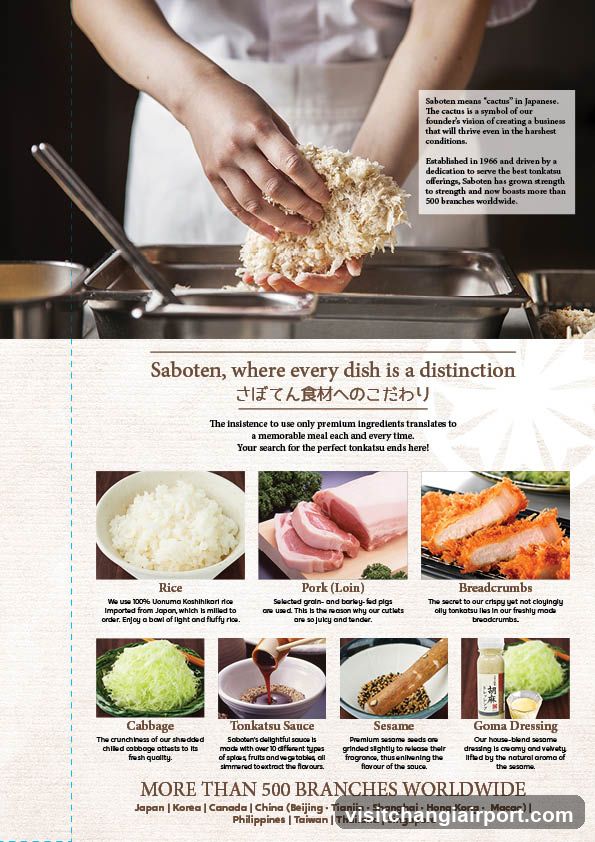 Saboten Tonkatsu Brochure