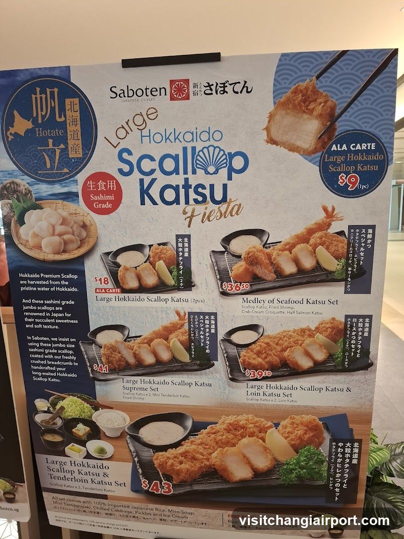 Saboten Japanese Cuisine Menu Board