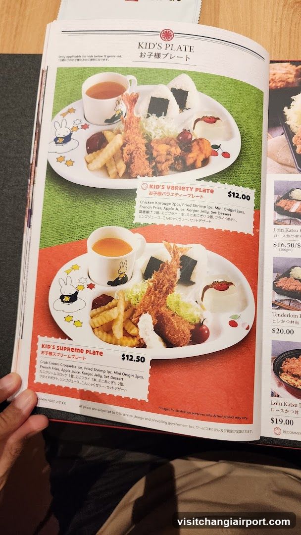 Kids Meal Menu Page