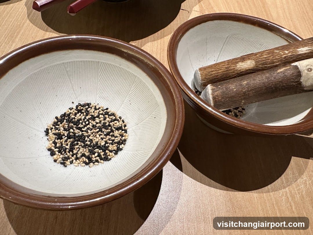 Sesame Seeds and Mortar Bowl