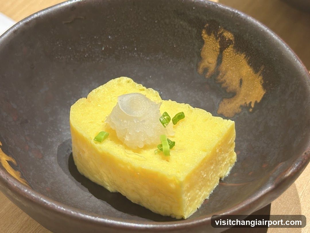 Yellow Egg Dish with Garnish