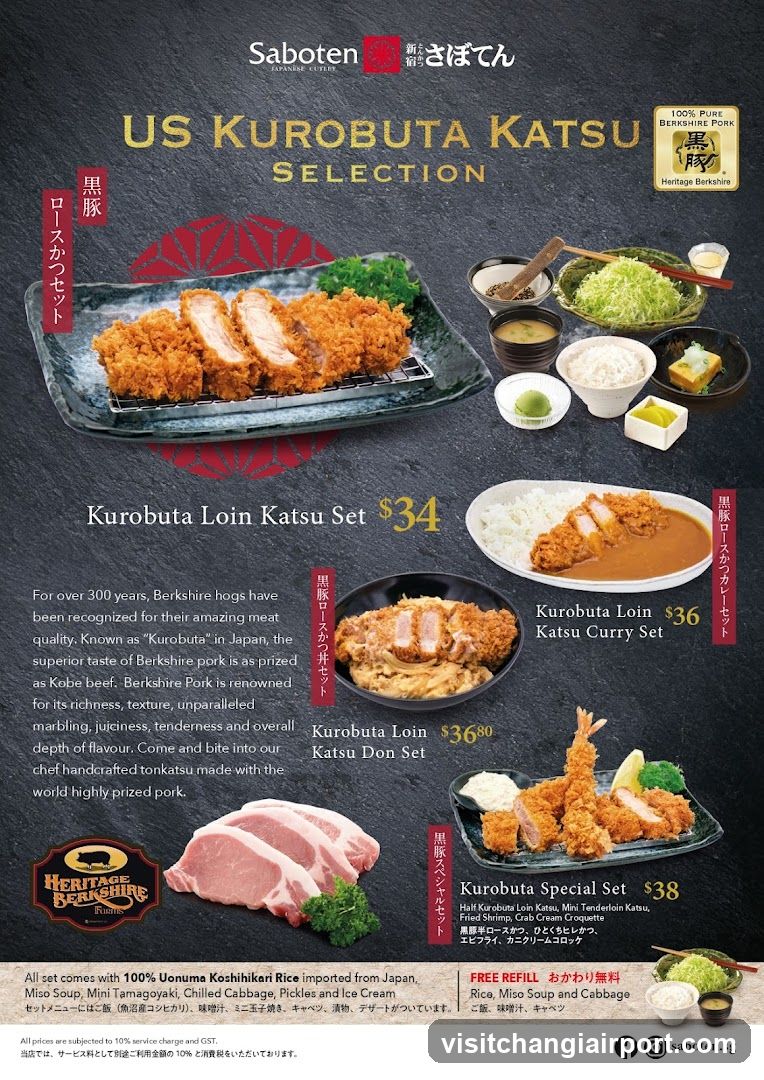 Saboten US Kurobuta Katsu Selection Menu