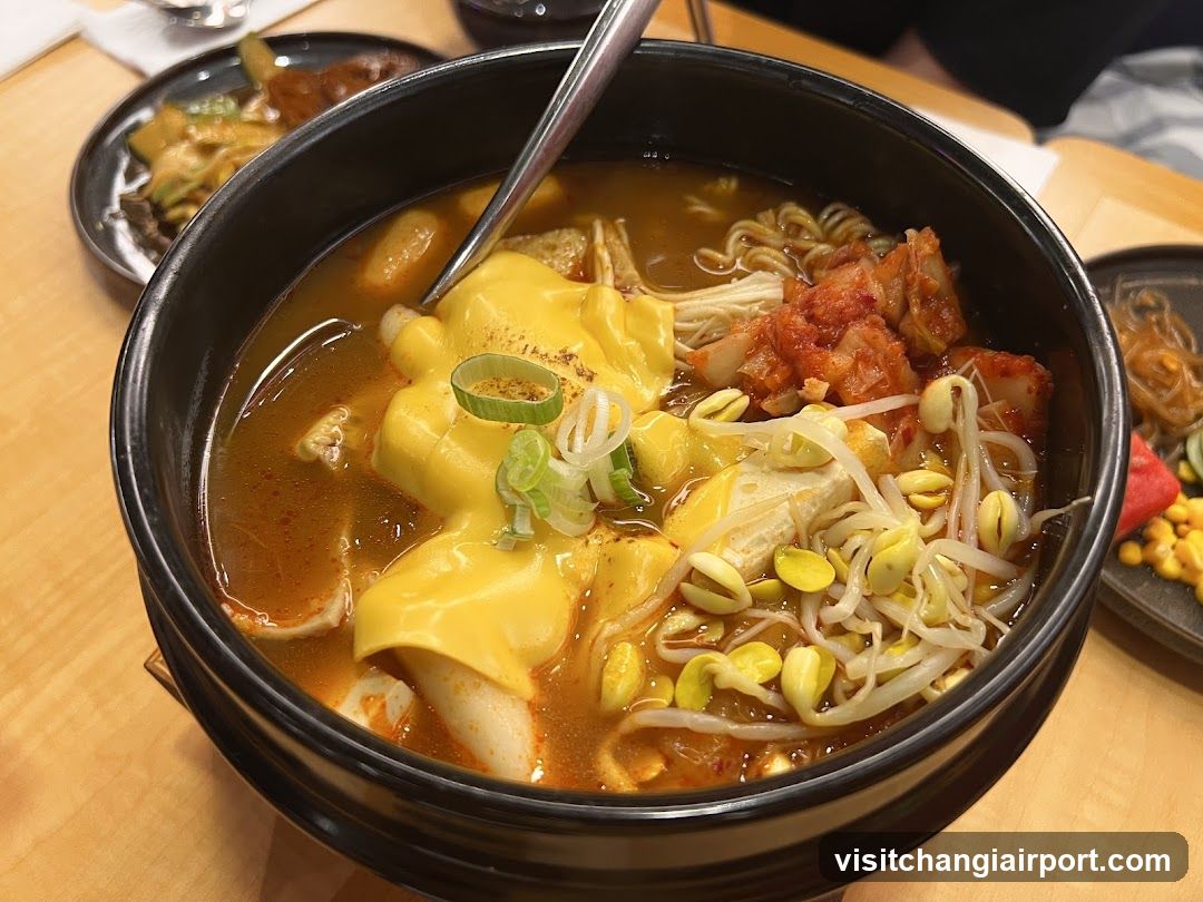 Korean-style noodle soup bowl