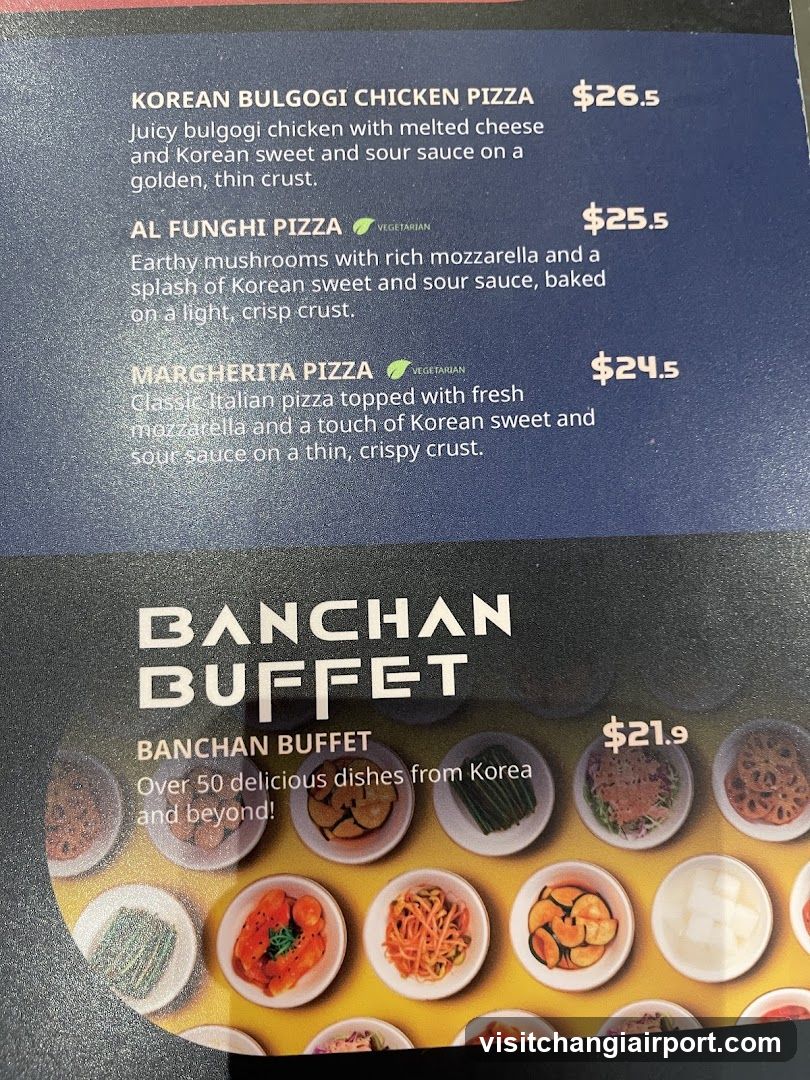Korean Pizza & Bancheon Buffet Menu