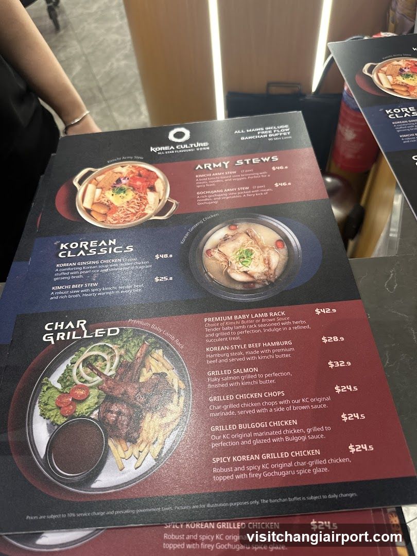 Korea Culture's Menu