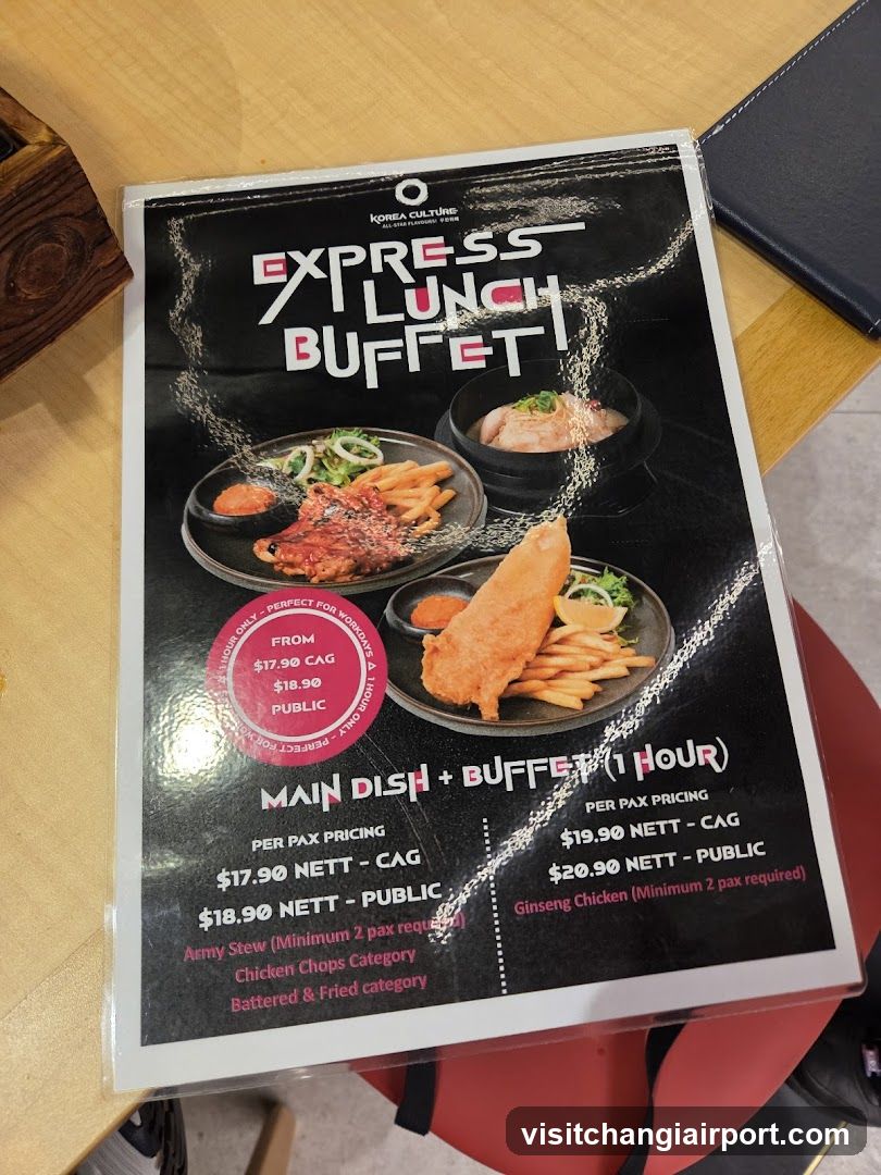 Express Lunch Buffet Menu