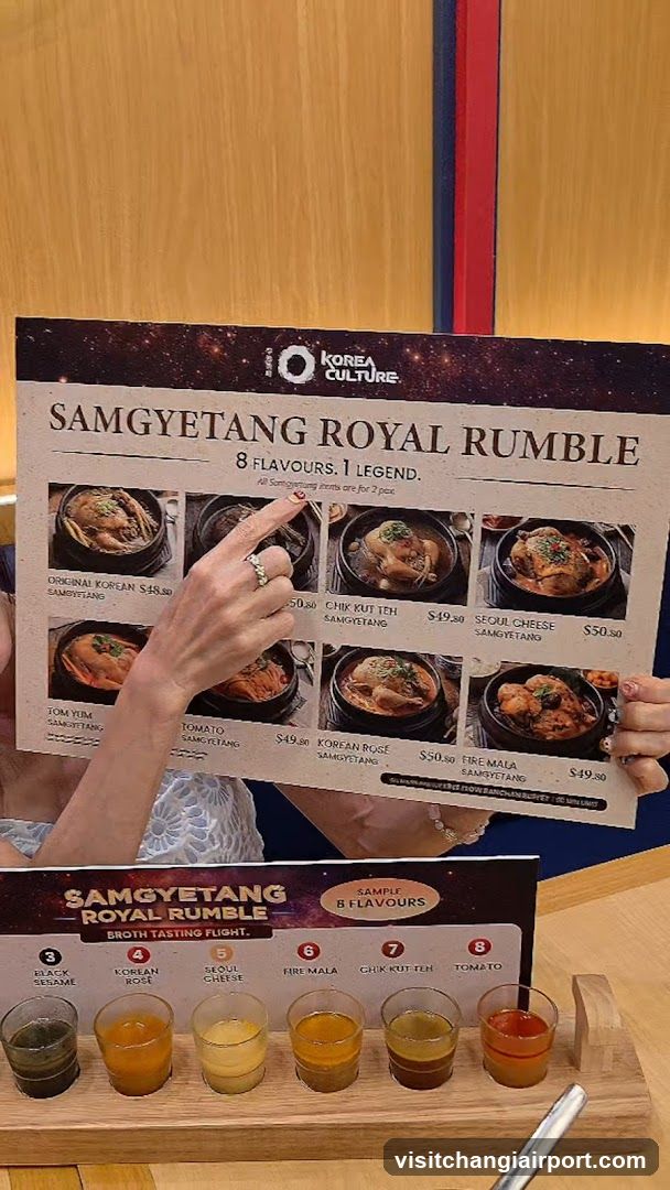 Samgyetang Royal Rumble Menu Display