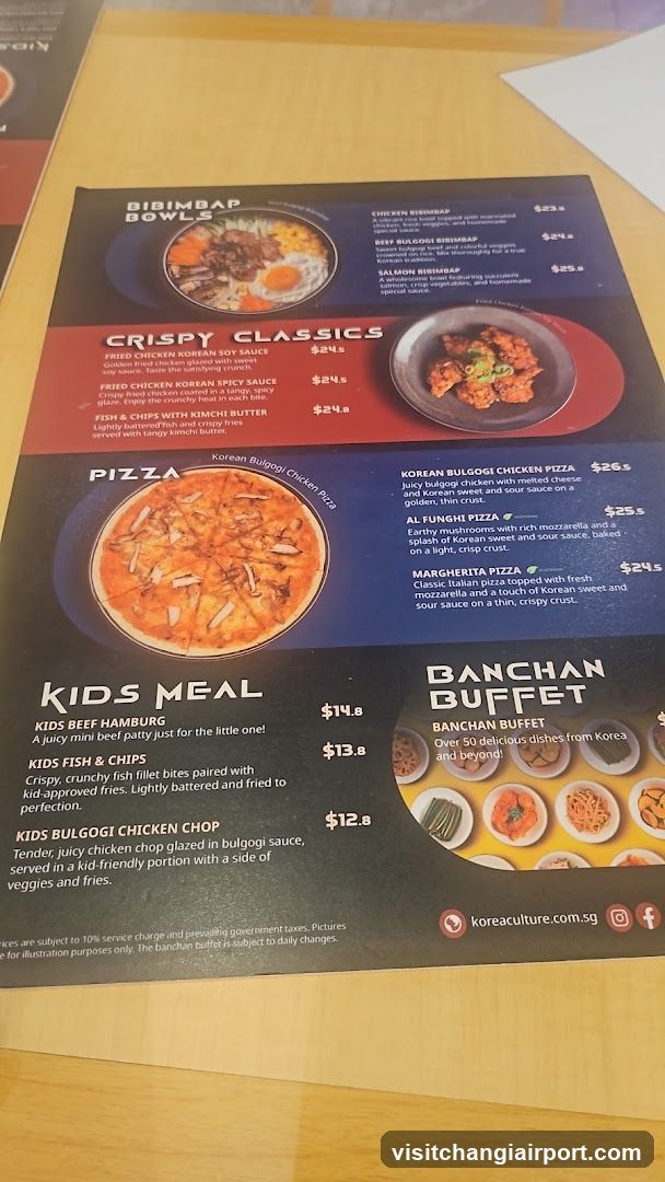 Korean Cuisine Menu