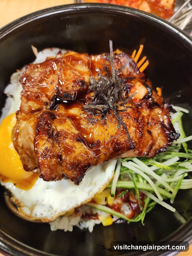 Grilled Pork Bowl with Egg and Vegetables