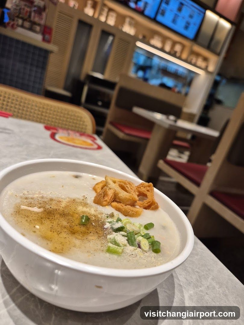 Bowl of creamy soup with toppings