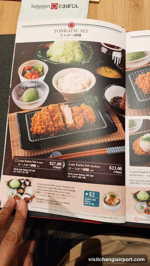 Tonkatsu Set Menu Page