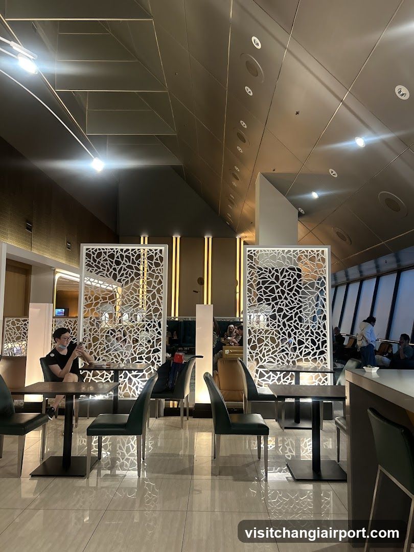 Modern Interior Space with Decorative Screens