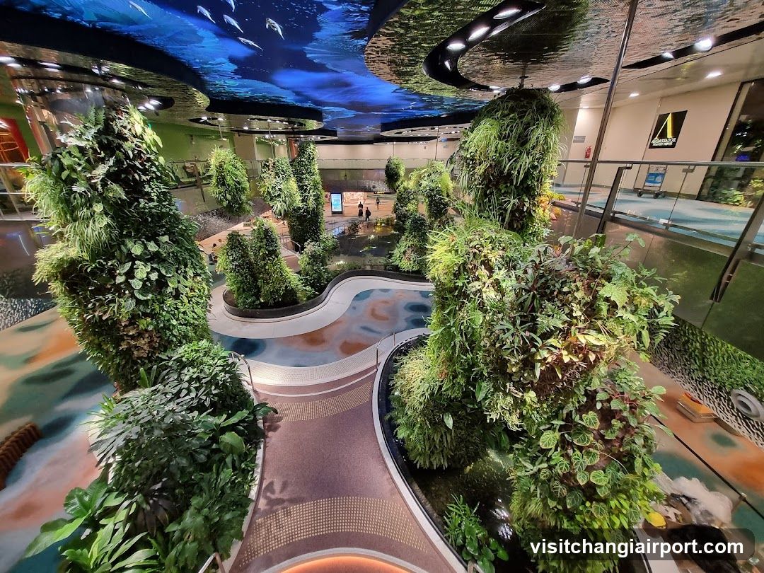 Indoor Vertical Garden with Water Feature
