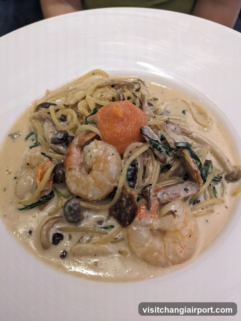 Creamy Pasta with Shrimp and Mushrooms