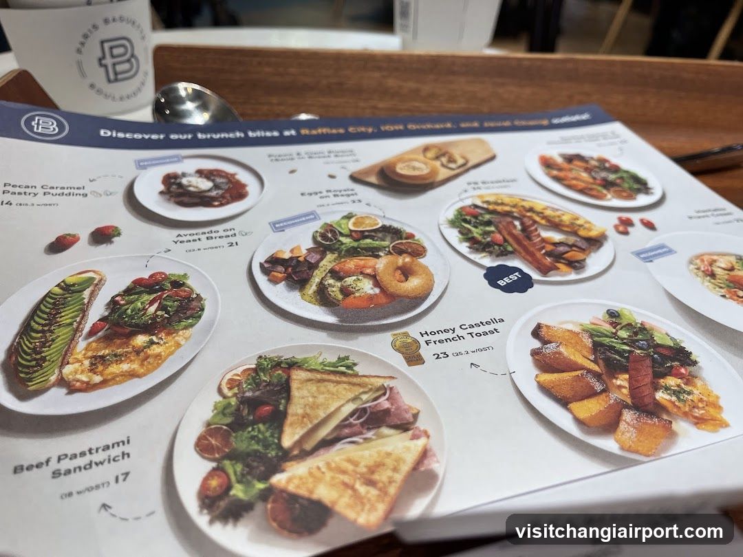Brunch Menu Display