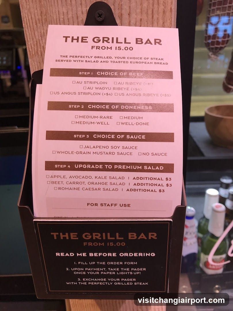 The Grill Bar Menu