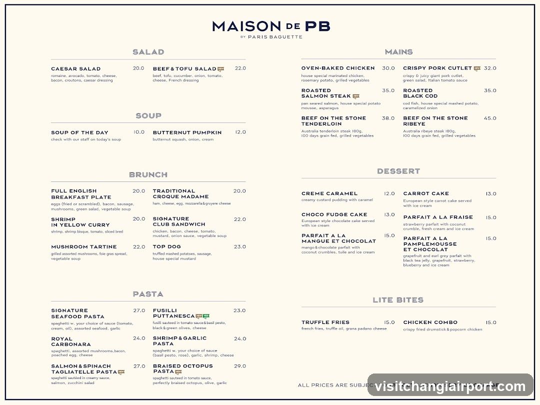 Maison de PB by Paris Baguette Menu