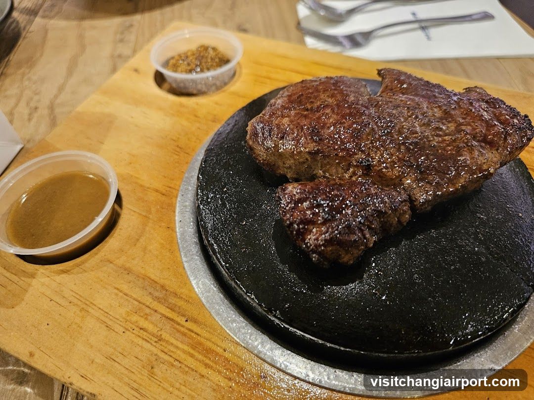 Sizzling Steak on Hot Stone