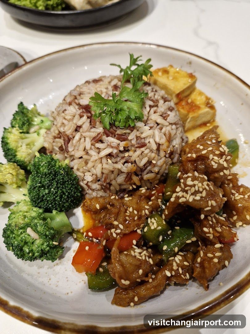 Stir-fried Chicken with Broccoli and Rice