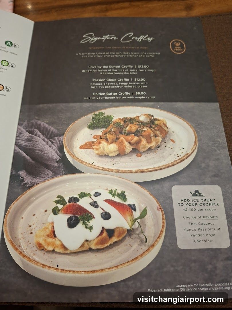 Signature Croffles Menu Page