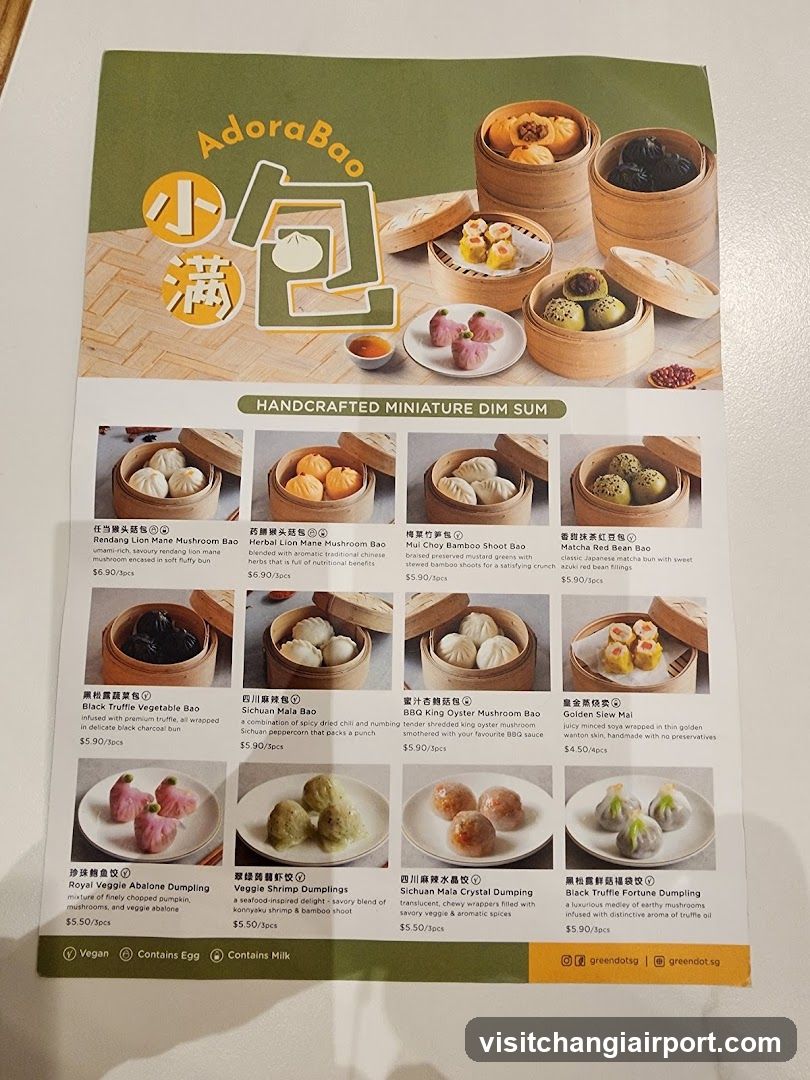 AdoraBao Miniature Dim Sum Menu