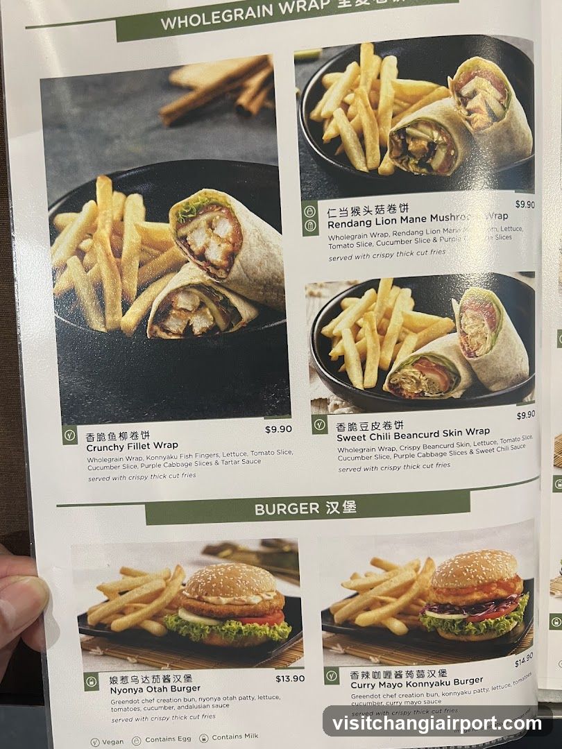 Wholegrain Wrap & Burger Menu
