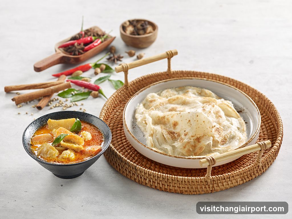 Thai Curry and Roti Prata Meal