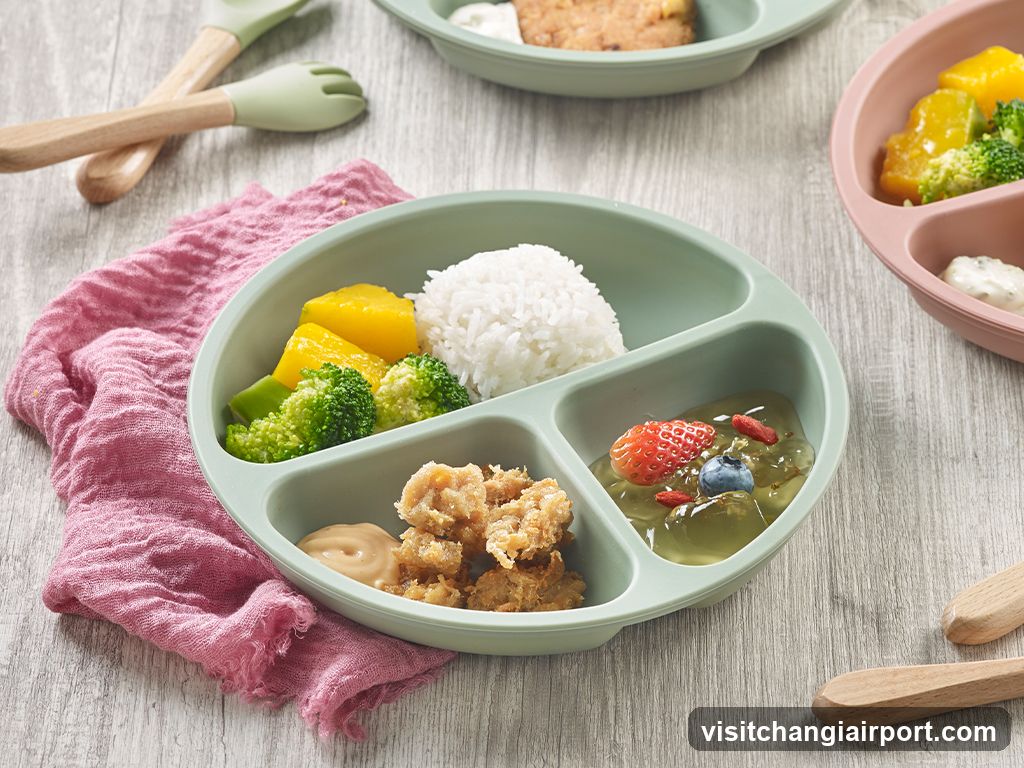 Healthy Meal Set with Baby Food Plate