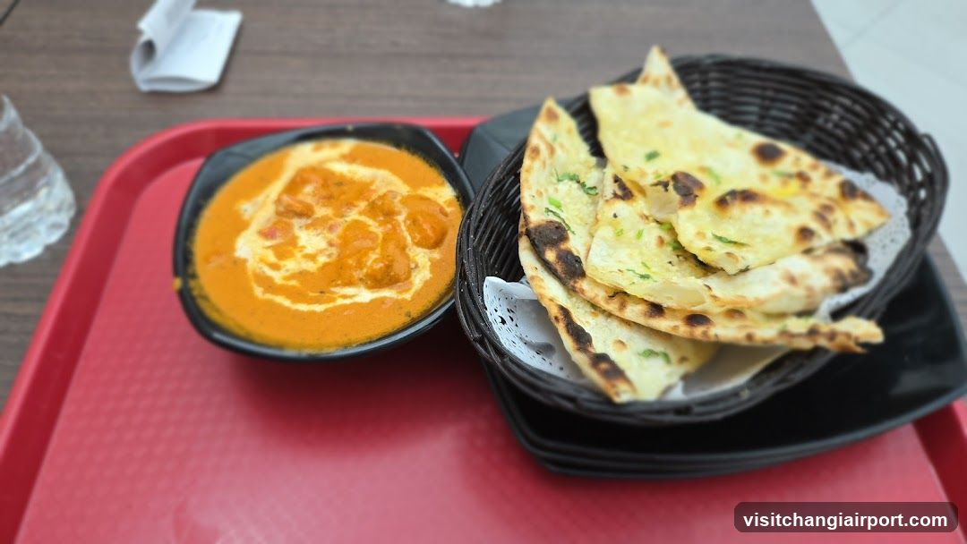Indian Curry and Naan Platter