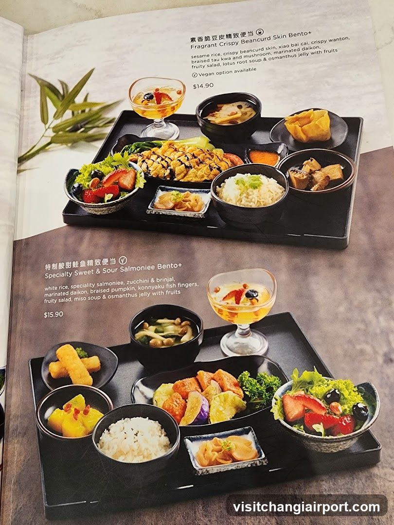 Food Menu Page with Bento Sets