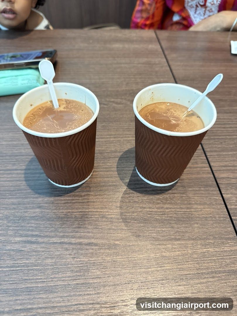 Two cups of tea on a table