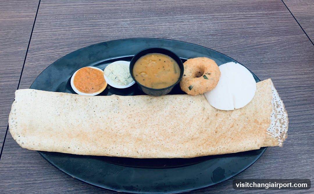 Dosa Platter with Side Dishes