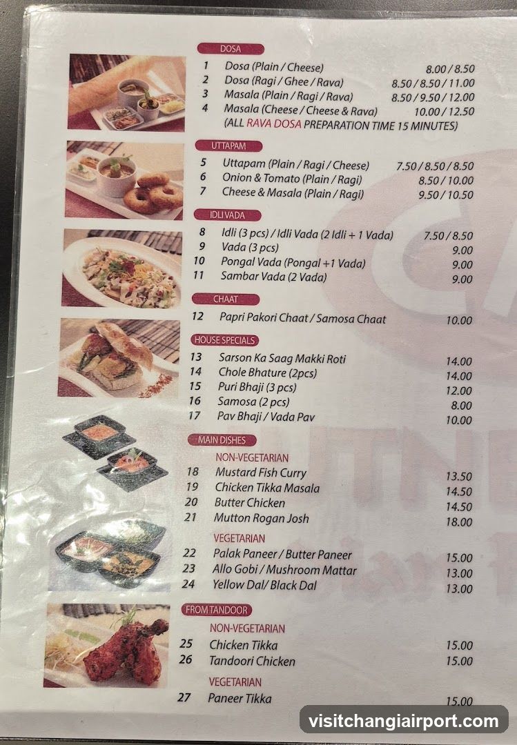Indian Cuisine Menu