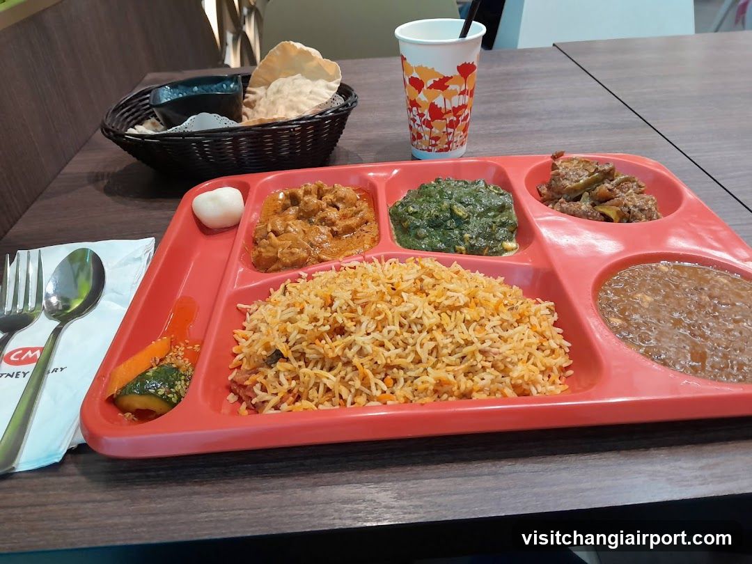 Indian Thali Meal on Tray